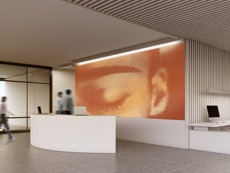 airtiles-mural-focus-orange-on-gold-aluminum